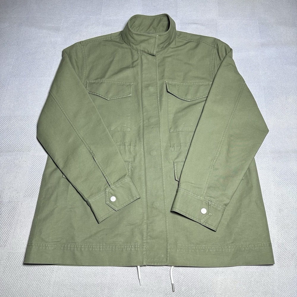 Everlane Field Jacket Womens XL Utility Military Chore Coat Safari Snap Full Zip